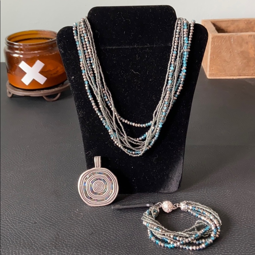 Seaside Necklace bracelet and pendant